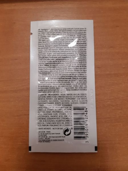 Decleor Маска для обличчя з чорної глини Rosemary Officinalis Black Clay Mask (саше 5 мл) MC-00606 фото
